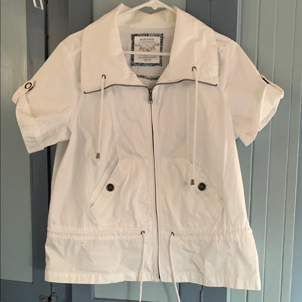 Sonoma White Utility Jacket Lightweight and Versatile